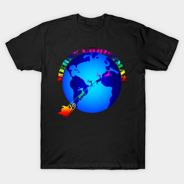 Merry Christmas colored T-Shirt by hottehue